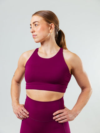 Race High Neck Bra Grape Purple